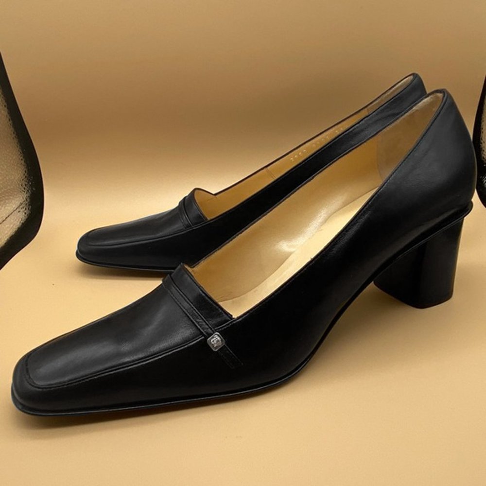 NEW Vintage Gianni Versace Couture Shoes Heels!  US 9.5 or 10  Black With Medusa